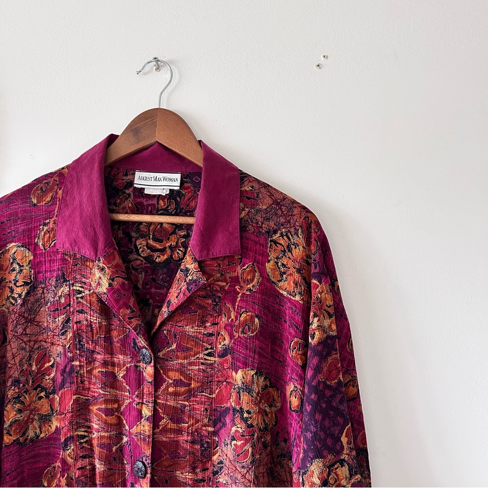 August Max Woman | Vintage Floral Button-Down Shirt